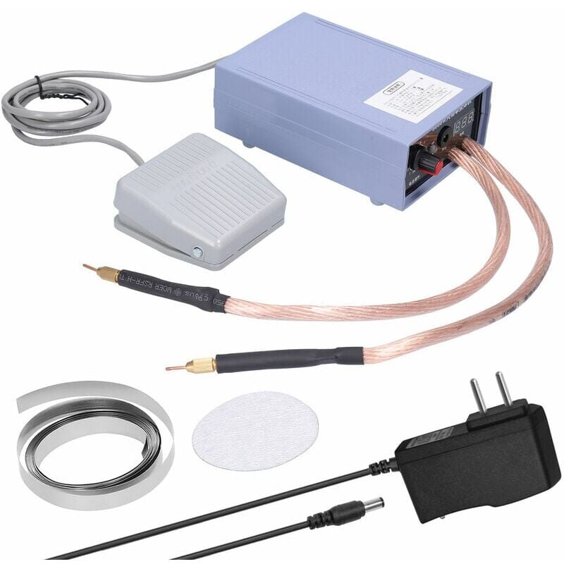 foto del prodotto saldatrice a punti 18650 5000w 6200mah, saldatrice a punti portatile con corrente regolabile da 0 a 800 a per batterie 18650