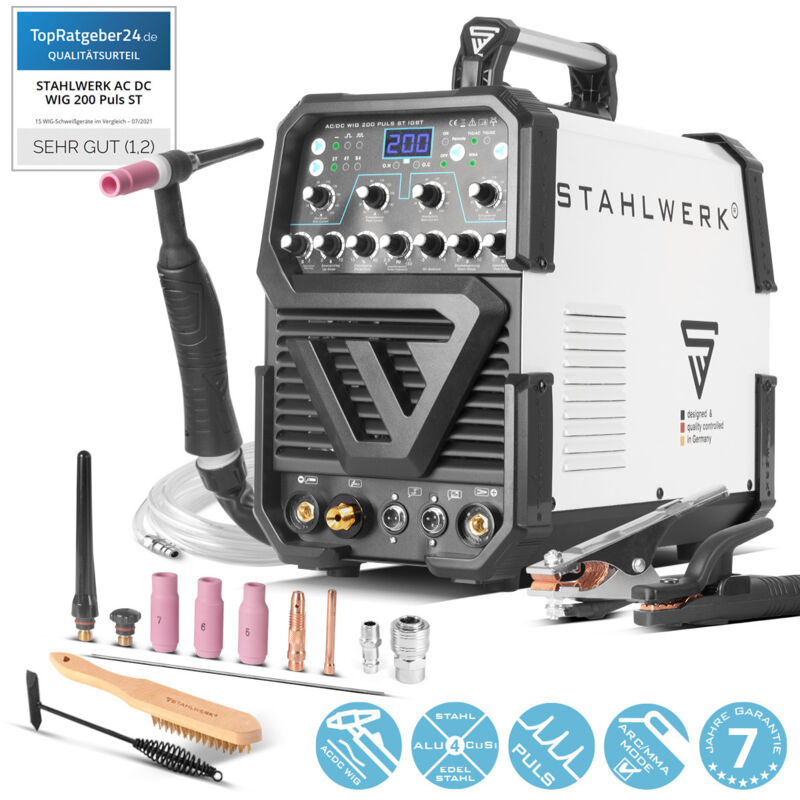 foto del prodotto saldatrice ac dc tig 200 pulse st igbt 200 a stahlwerk
