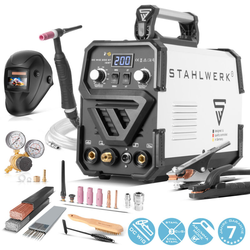 foto del prodotto saldatrice dc tig 200 st igbt, completamente attrezzata stahlwerk
