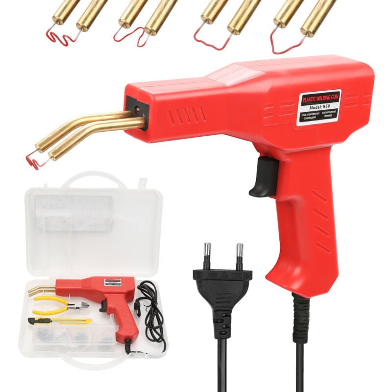 foto del prodotto saldatrice di plastica auto,50w,pistola di saldatura di riparazione,200 morsetto paraurti auto swanew