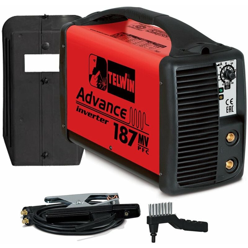 foto del prodotto saldatrice inverter elettrodo mma tig telwin advance 187 mv pfc da 100 a 240v