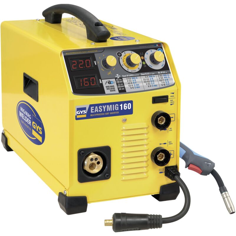 foto del prodotto saldatrice inverter semi automatica mig mag easymig 160 con accessori 160a 032255 gys
