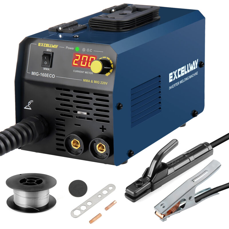 foto del prodotto saldatrice mig mma 160a eco saldatrice a inverter senza gas igbt saldatrice a mano elettronica zebraa