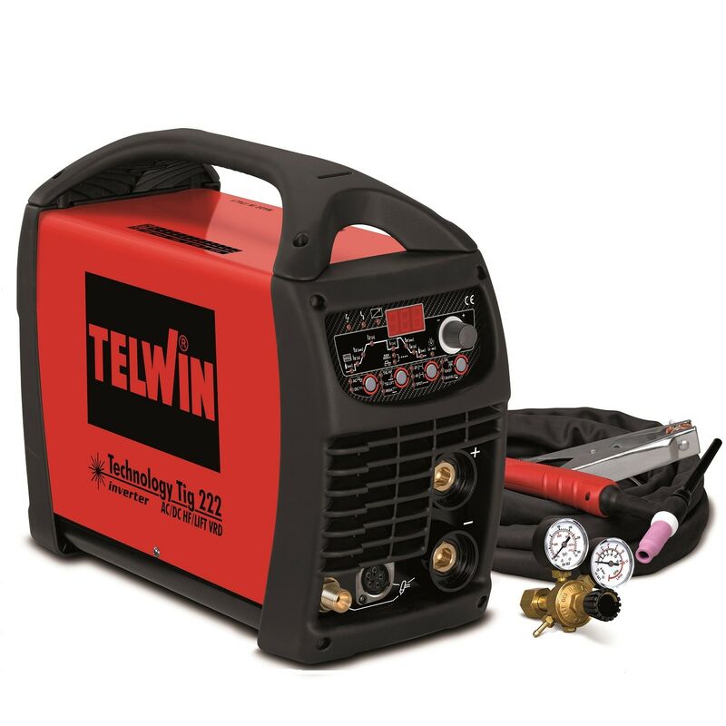 foto del prodotto saldatrice per alluminio telwin technology tig 222 ac dc inverter