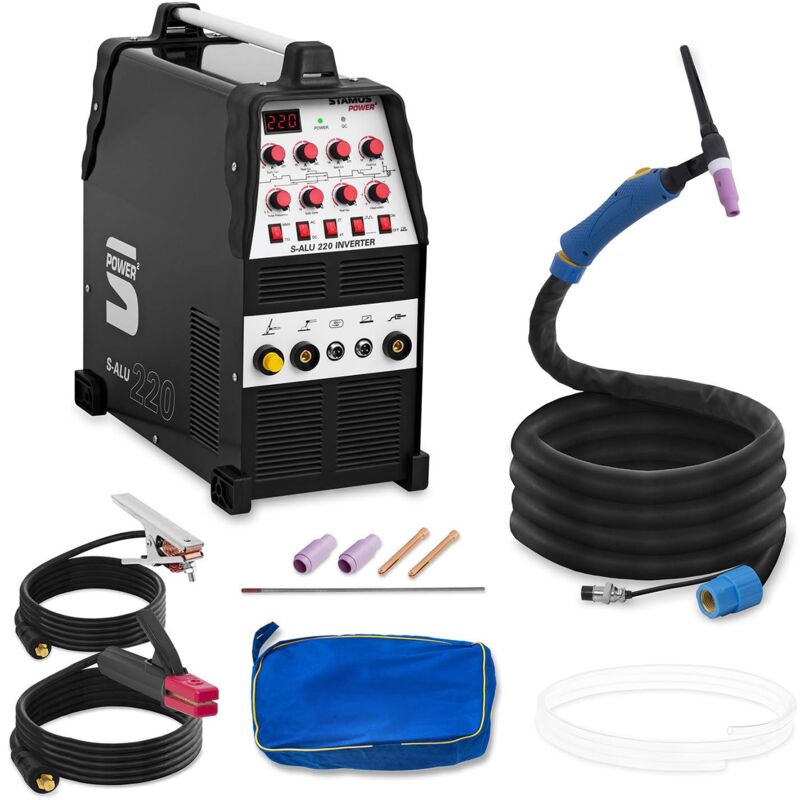 foto del prodotto saldatrice professionale inverter alluminio ac dc tig 220a 230v puls 2 4 tempi