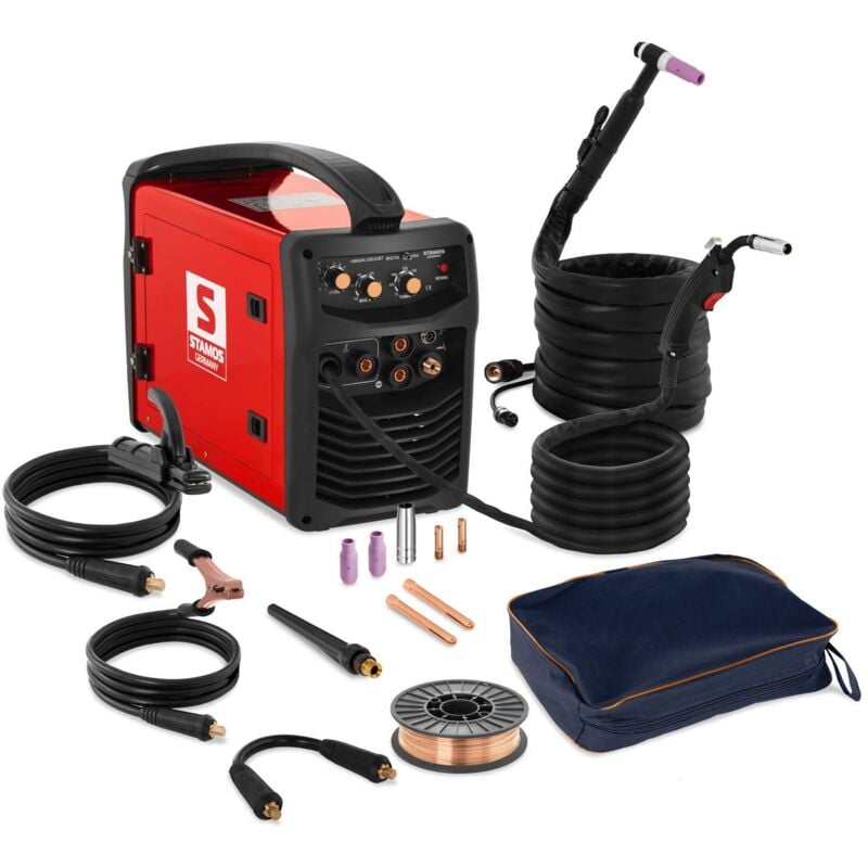 foto del prodotto saldatrice semiautomatica tig mig/mag mma 250a igbt stamos germany + filo da 5 kg