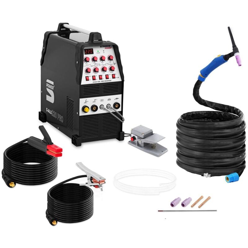 foto del prodotto saldatrice tig acdc wig mma professionale a impulsi pulsazioni alluminio 220 a
