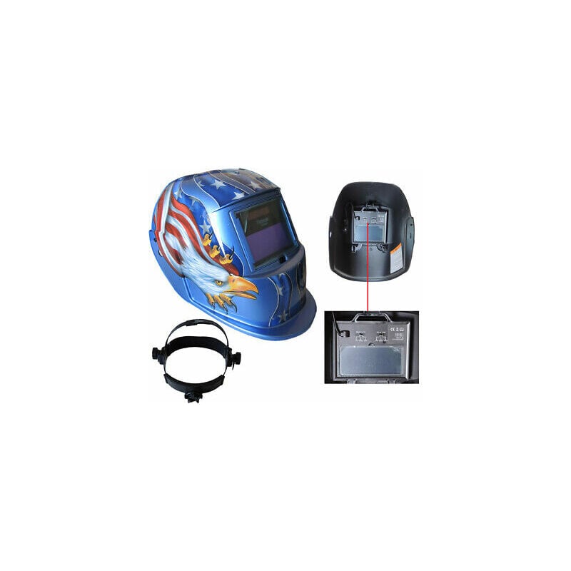 foto del prodotto saldatura casco per fabbro a cristalli liquidi 92x42mm