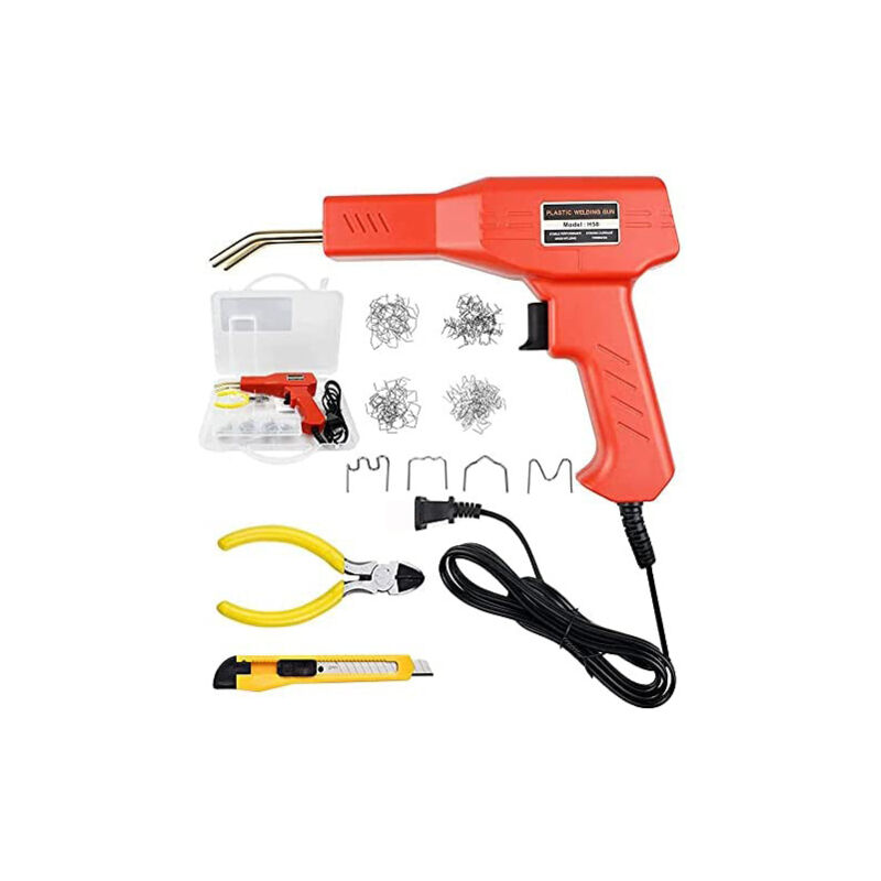foto del prodotto saldatura plastica 220w, kit di riparazione plastica 2 in 1 per paraurti auto con saldatura plastica, saldatrice plastica per riparazione paraurti