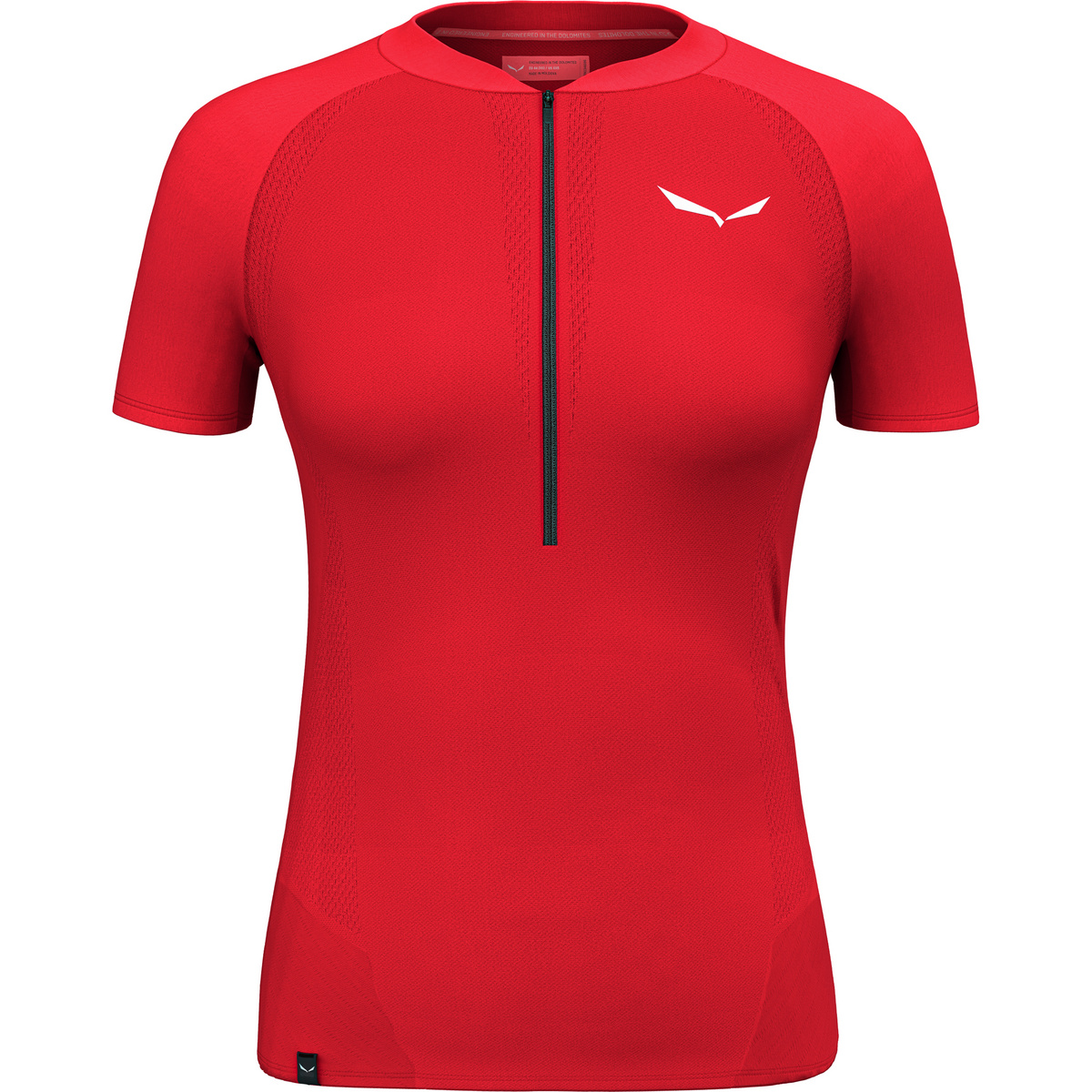 foto del prodotto salewa donna maglia a manica corta 1 2 zip pedroc pro dry