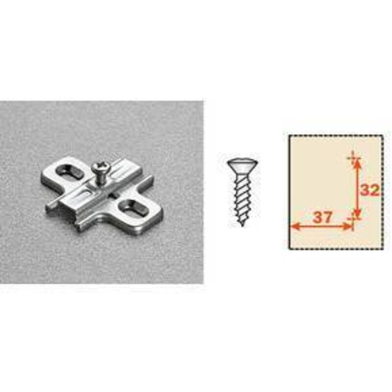 foto del prodotto salice basetta fissa p/cerniere b2v3h39 h 3