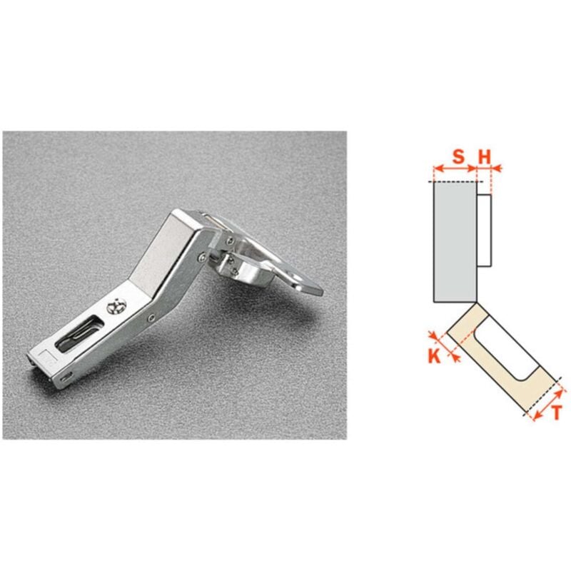 foto del prodotto salice cerniera c2abm99 collo 45 ang posit 25 pezzi