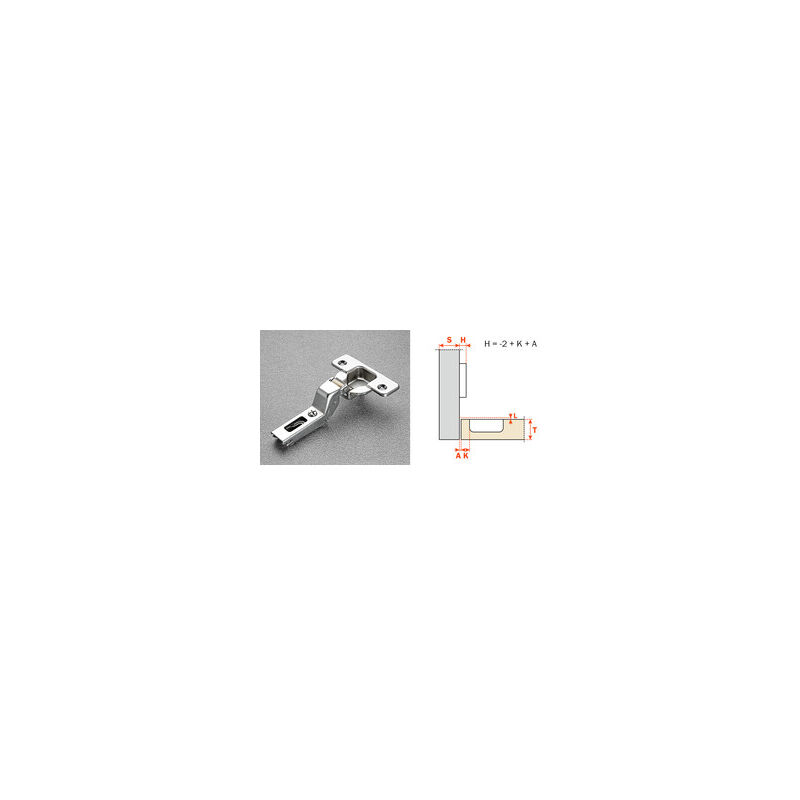 foto del prodotto salice cerniera c2abp99 f35 collo alto 18 standard 50 pz