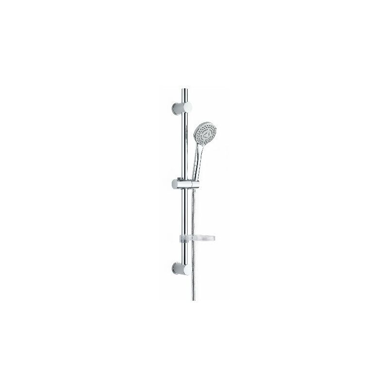 foto del prodotto saliscendi blu relax con doccetta 3 getti dc5229, flessibile 150 cm, portasapone cromo