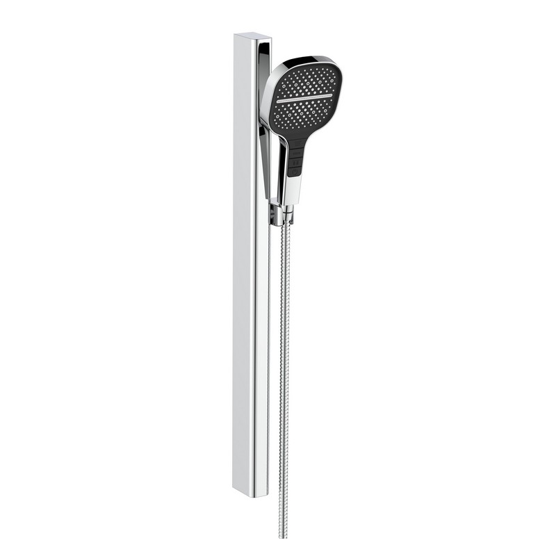 foto del prodotto saliscendi cromato a 3 getti con pulsanti integrati serie mercurio