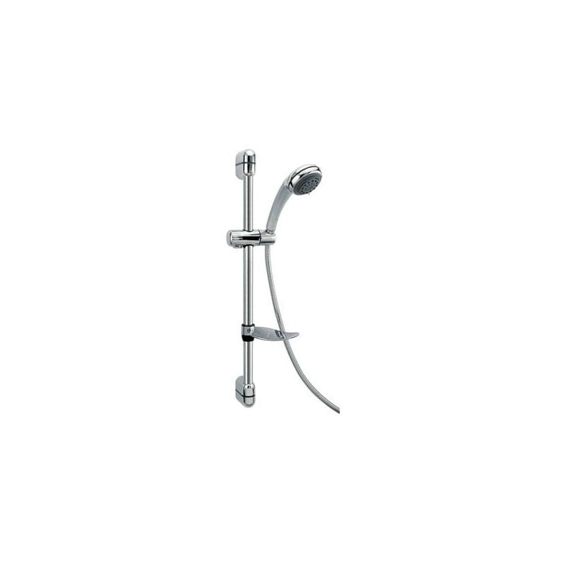 foto del prodotto saliscendi doccetta 3 getti jet abs cromato tubo mm 25 flex cm 150 d.mm 80