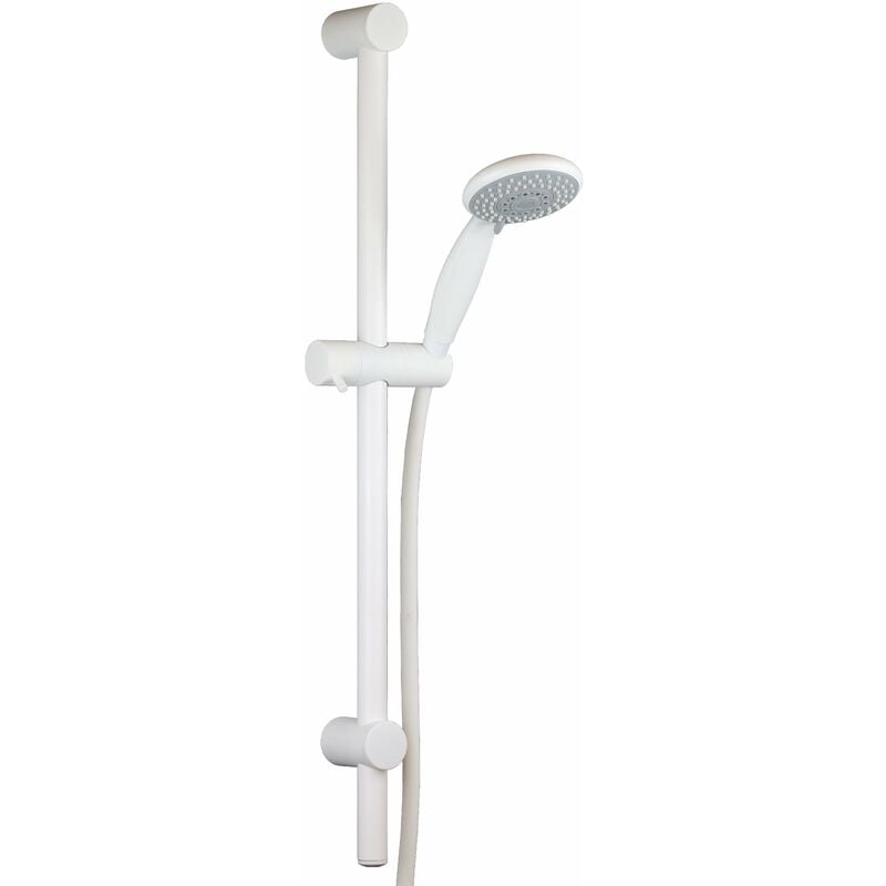 foto del prodotto saliscendi doccia con doccia 3 getti colore bianco opaco damast renovo 2.0 15375 bianco opaco