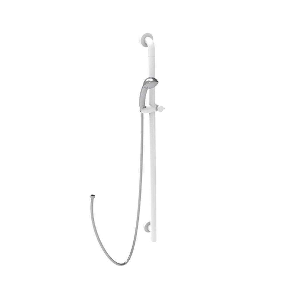foto del prodotto saliscendi doccia verticale 120 cm bianco serie nylon