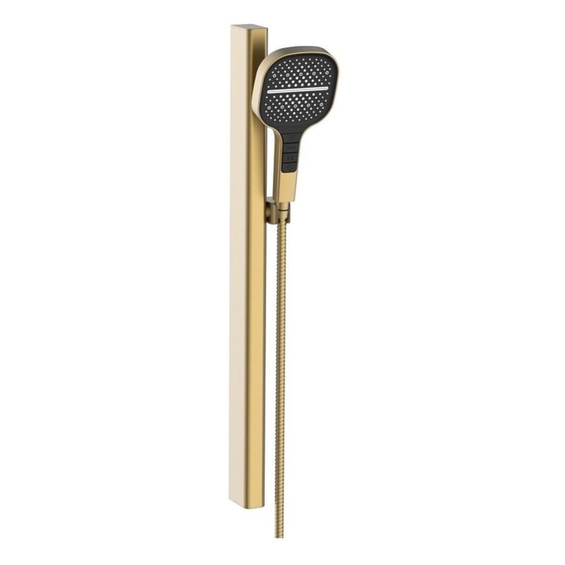 foto del prodotto saliscendi oro opaco a 3 getti con pulsanti integrati serie mercurio