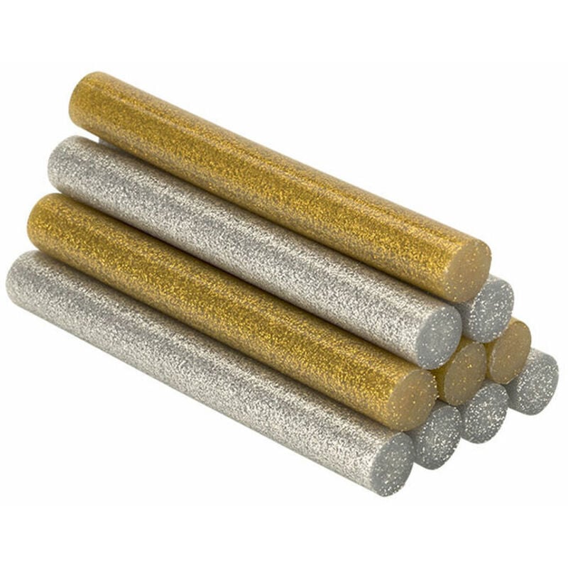 foto del prodotto salki stick di colla a caldo 430206 argentato dorato porporina decorazione 12 x 95 mm 125 g 12 unit 