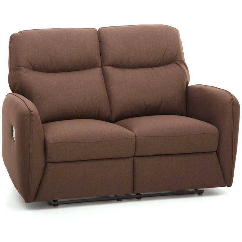 foto del prodotto salmar divano recliner 2 posti struttura in legno mod. kube colore marrone 142x52xh100