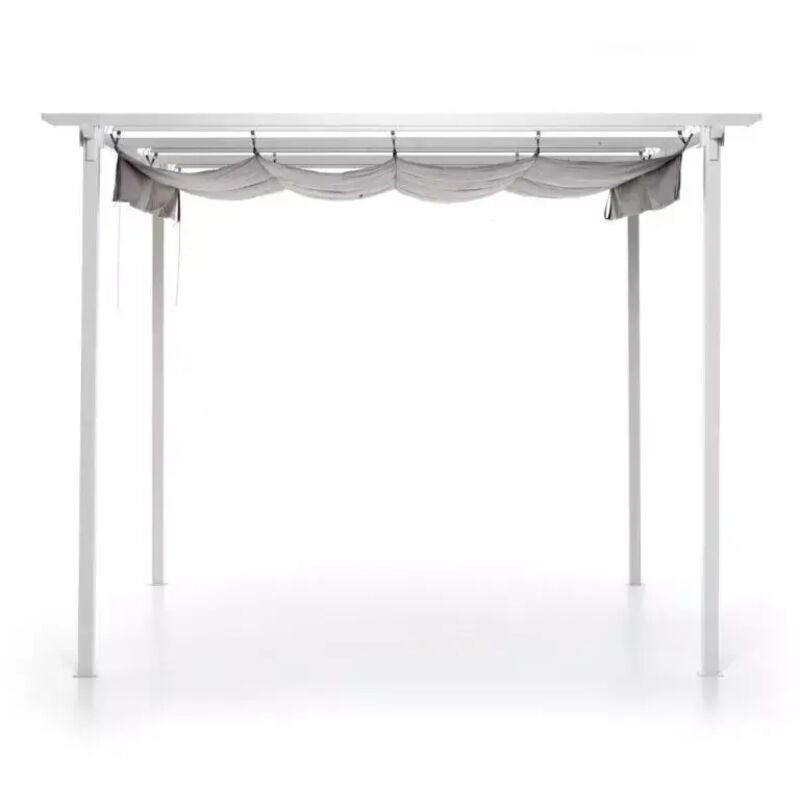 foto del prodotto salmar - gazebo retrattile mykonos 3x3 metri colore bianco