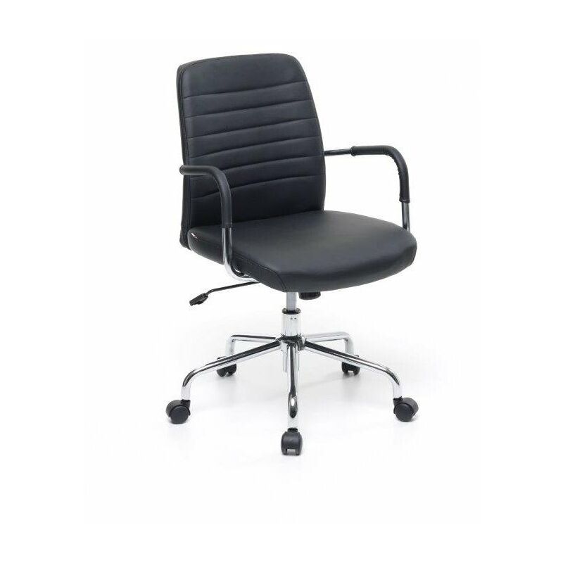foto del prodotto salmar poltrona ufficio operativa braccioli simipelle mod. urban colore nero m0223 01