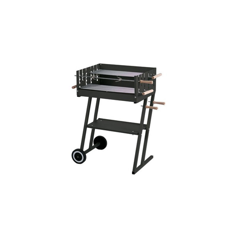 foto del prodotto salone barbecue a carbone mod.steak house con ruote cm.60x45x90h fornacella
