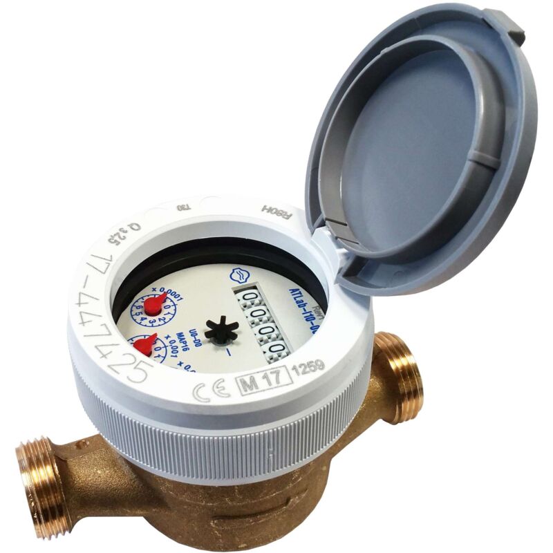 foto del prodotto salone contatore per acqua quadrante bagnato 1 2 con raccordi