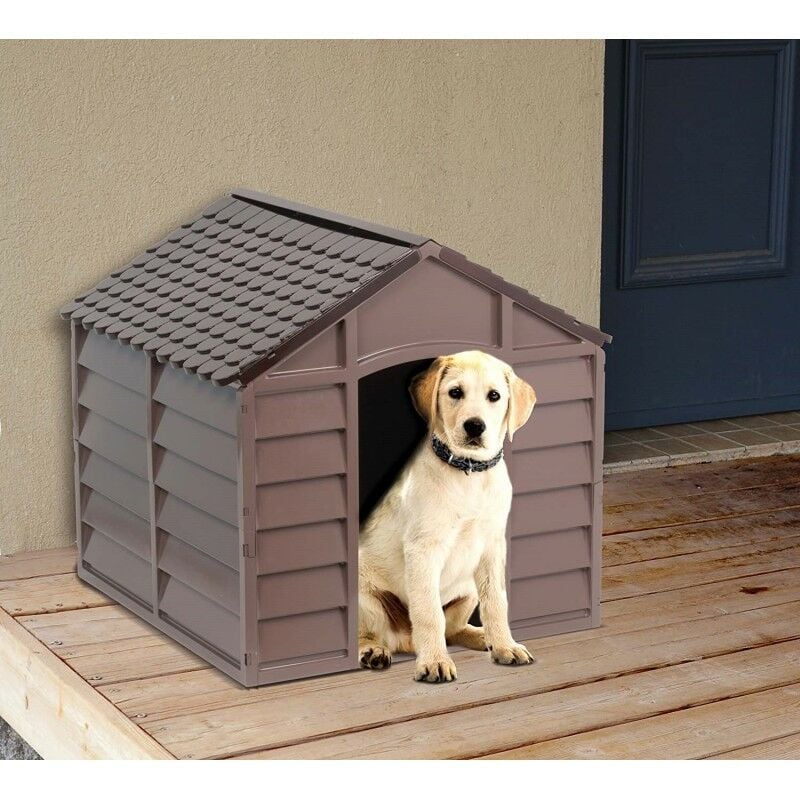 foto del prodotto salone cuccia per cani cane in pvc marrone 71x71x68h