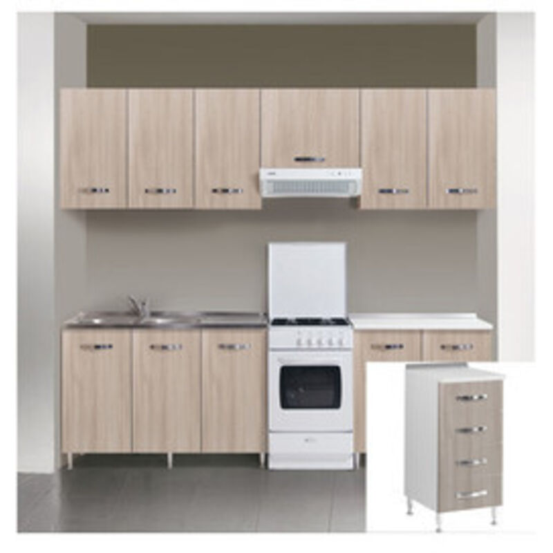 foto del prodotto salone kit cucina base 4 cassetti cm. 40x50x85h olmo cassettiera