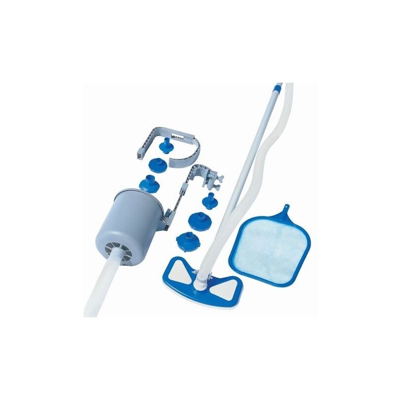 foto del prodotto salone kit pulizia piscina bestway flowclear deluxe fondo spazzola aspirante skimmer retino 50468