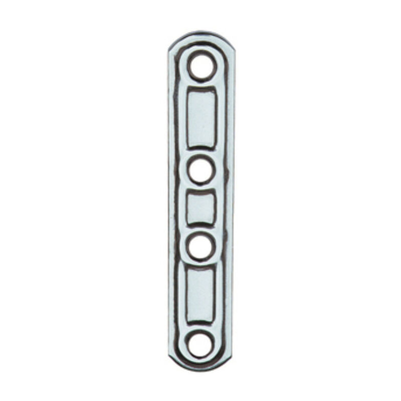 foto del prodotto salone lastrina inox diritta 4 fori art. 163in mm. 60. prezzo per 1 pezzo.