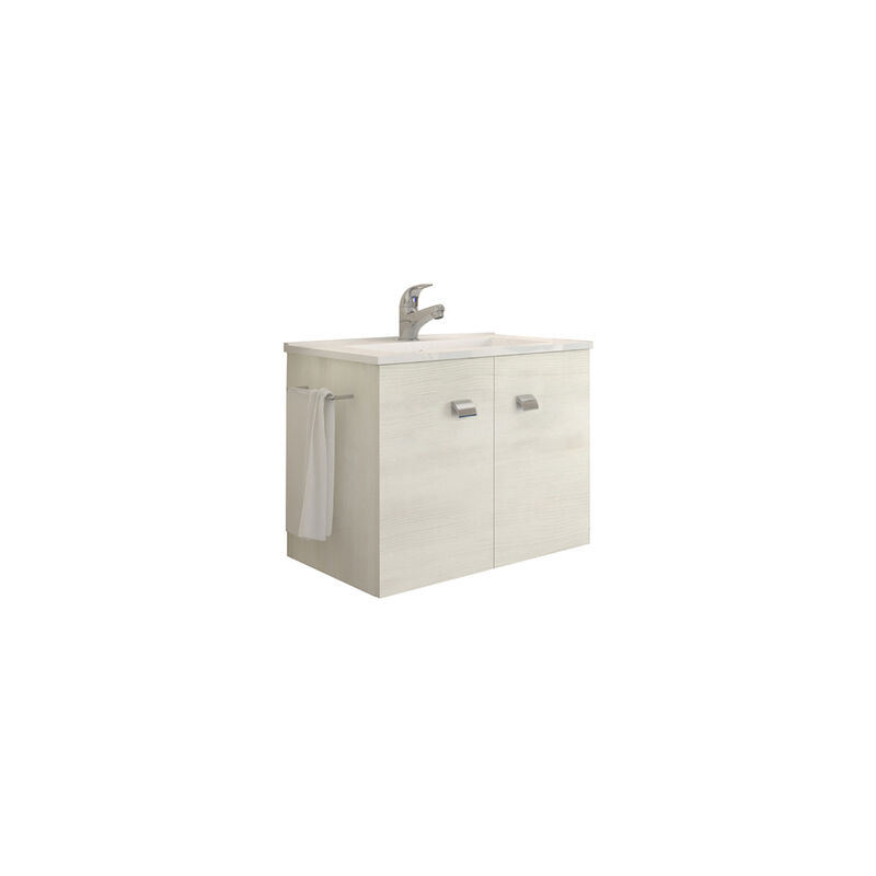 foto del prodotto salone mobile bagno erika senza specchio rovere bianco cm. 61x36x47h