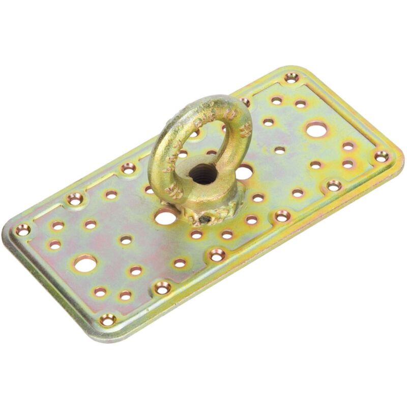 foto del prodotto salone - piastra con occhiolo acciaio tropicalizzato art.862 mm.100x200 4 pz