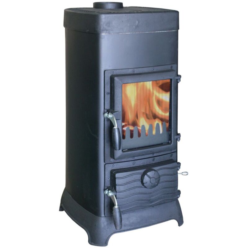 foto del prodotto salone srl stufa a legna kalorosa 7 kw in ghisa brucia tutto h 88 cm