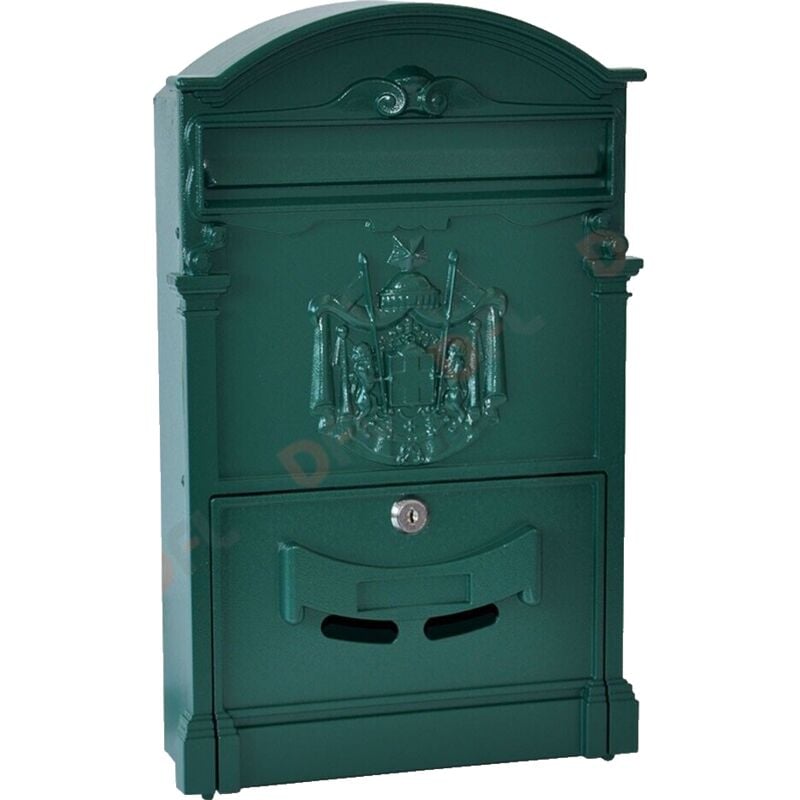 foto del prodotto salone srl villa italia cassetta postale verde in alluminio 26 x 9 x h 42 cm