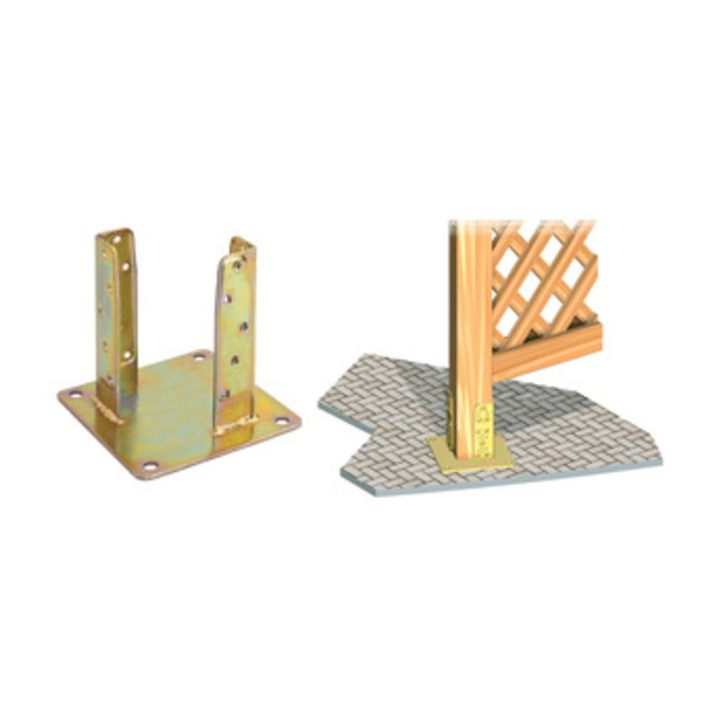 foto del prodotto salone supporto ancor.4 fori acciaio tropicalizzato art. 800 70x 70. prezzo per 1 pezzo.