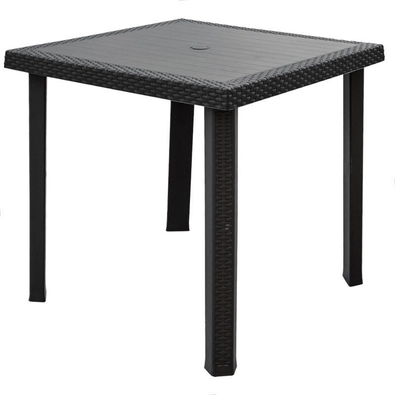 foto del prodotto salone tavolo rattan figaro cm.80x80 antracite