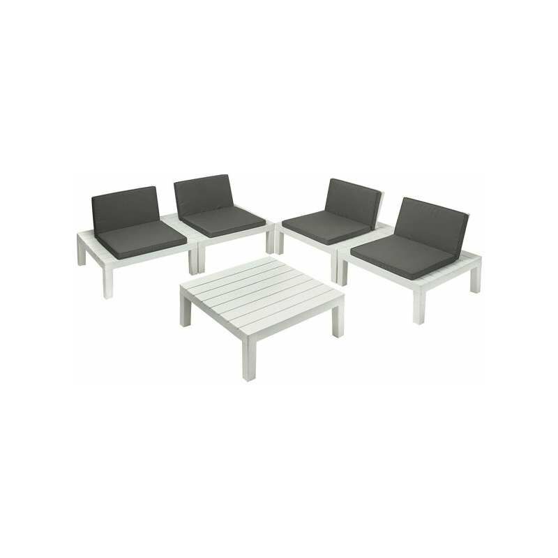 foto del prodotto salottino set api bianco antracite pz 4 progarden