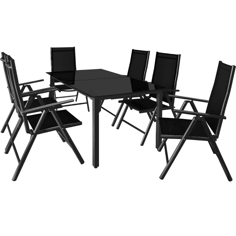 foto del prodotto salotto da giardino bern 6 1 antracite alluminio