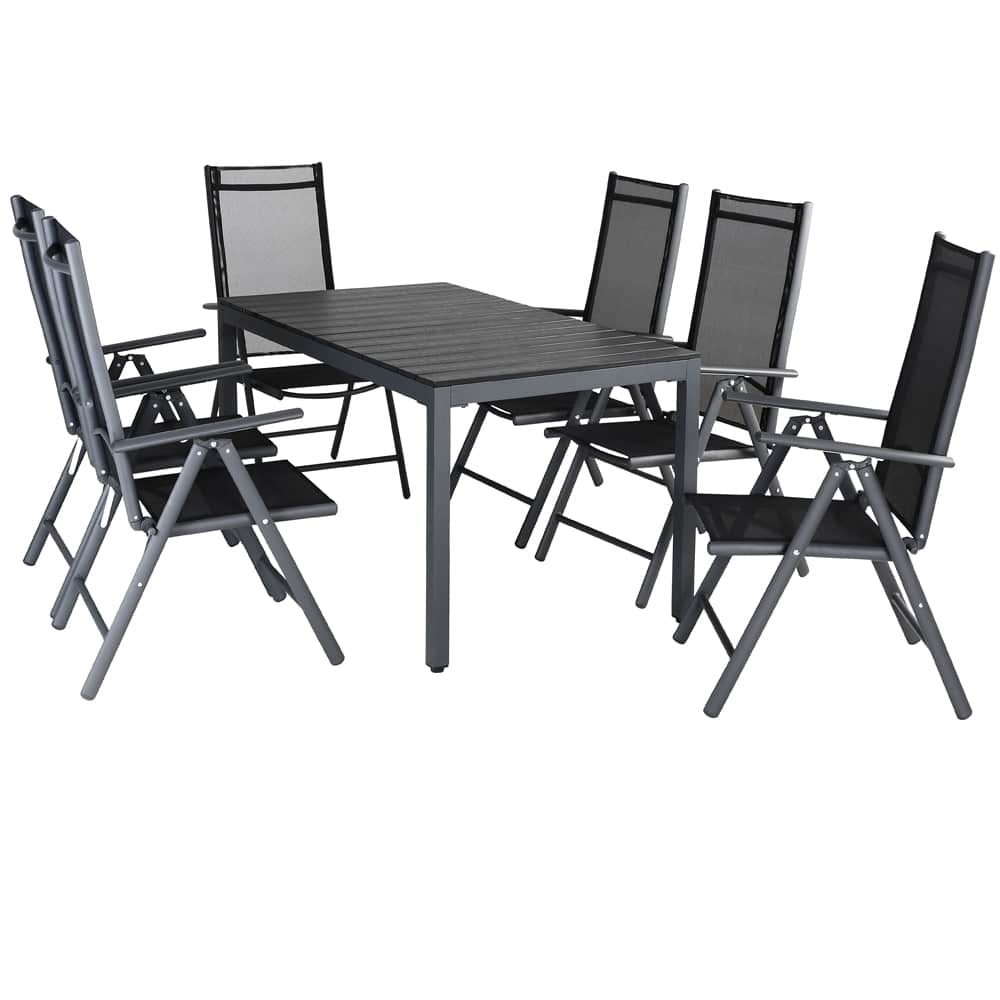 foto del prodotto salotto da giardino bern 7 pz antracite140x80x74cm
