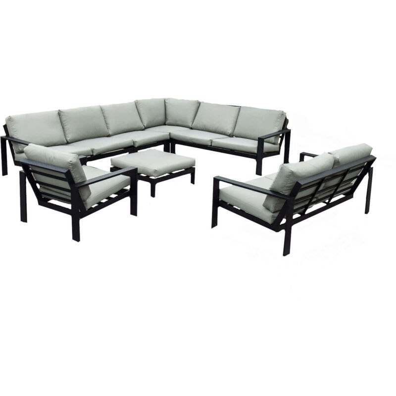 foto del prodotto salotto da giardino in alluminio rio taglia xl home deluxe