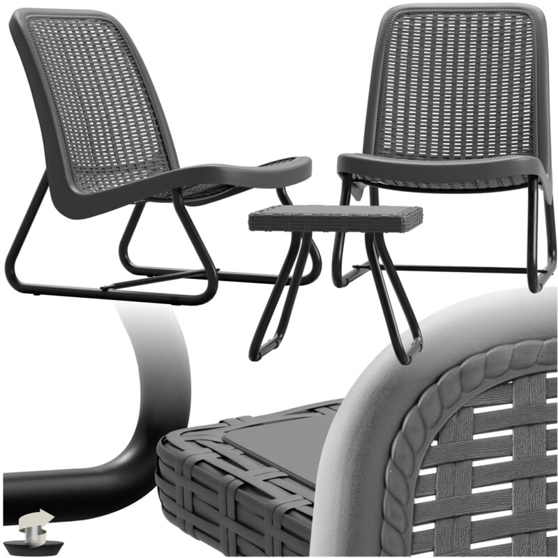 foto del prodotto salotto da giardino modica in rattan per 2 persone, ergonomico - salotto da giardino, salottino da giardino in rattan , tavolo e sedie da giardino