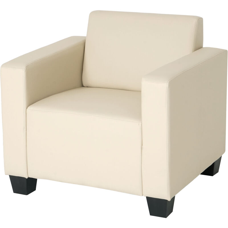 foto del prodotto salotto modulare componibile lounge moderno lione n71 ecopelle poltrona avorio
