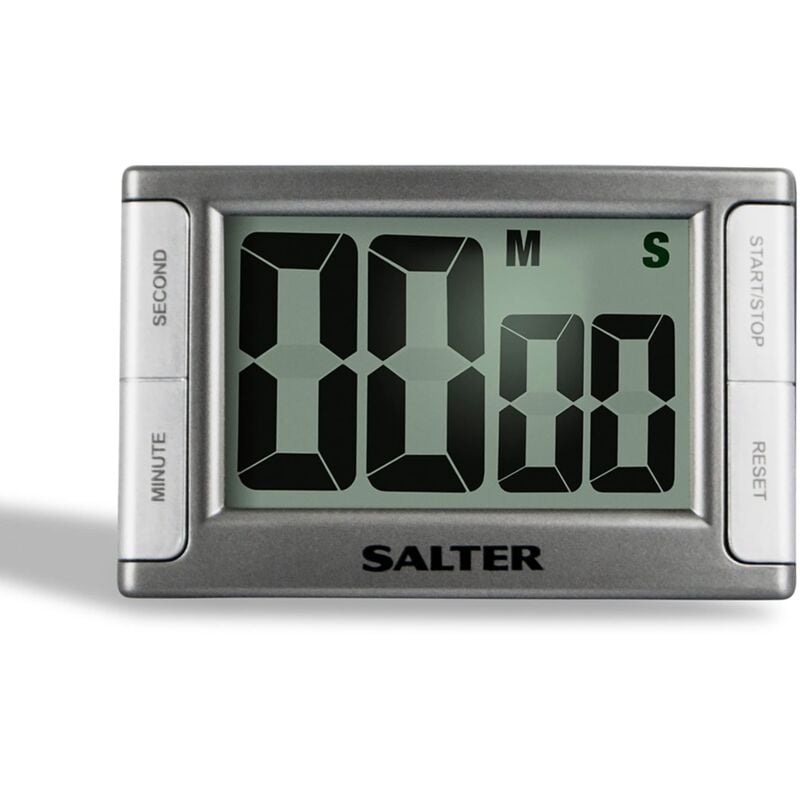 foto del prodotto salter - 396 svxr contour electronic timer, timer programmabile digitale, timer cucina professionale, timer cucina simpatico, grigio