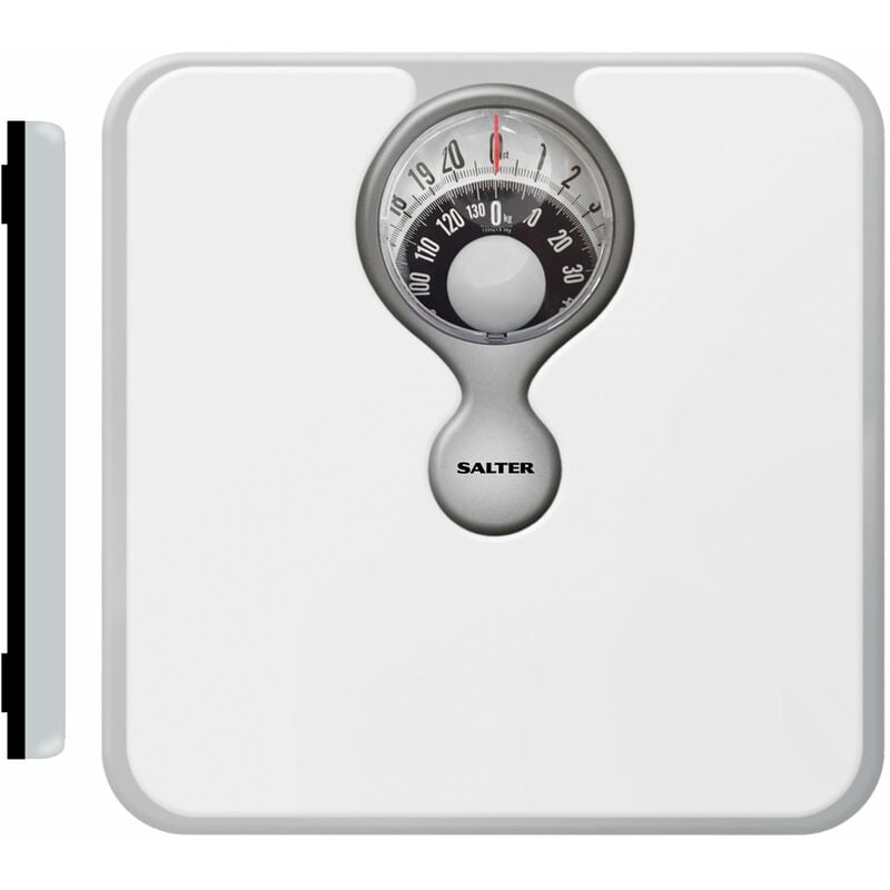 foto del prodotto salter 484 whdr bilancia pesapersone meccanica da bagno, max 133 kg, design compatto, lente d ingrandimento, quadrante di facile lettura,