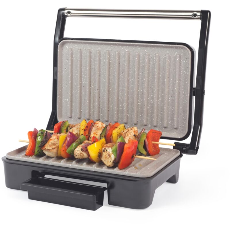 foto del prodotto salter marblestone health grill macchina per panini antiaderente, senza olio necessario, cerniera galleggiante per alimenti, controllo automatico
