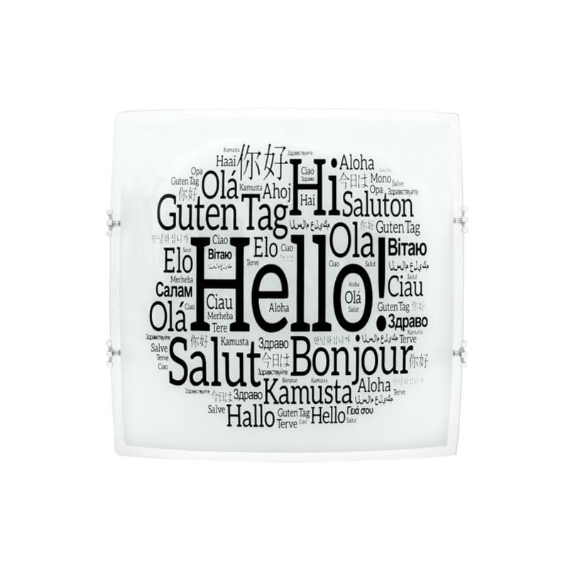 foto del prodotto salutation plafoniera 2xe27 white 30x30