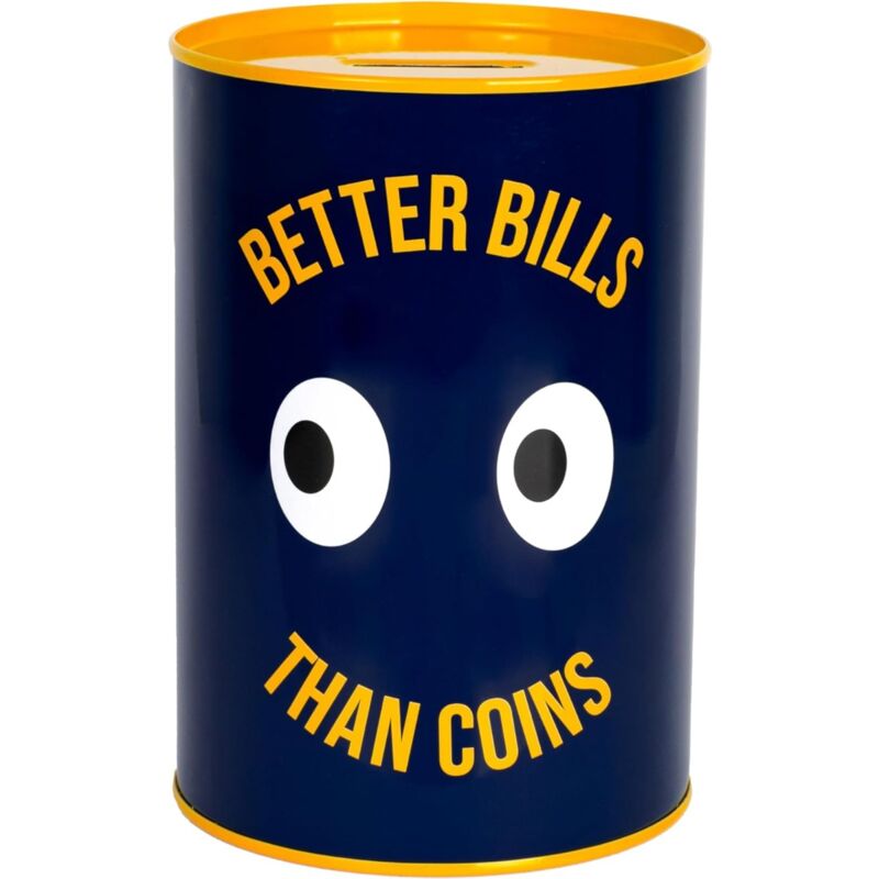 foto del prodotto salvadanaio occhi better bills than coins blu fisura
